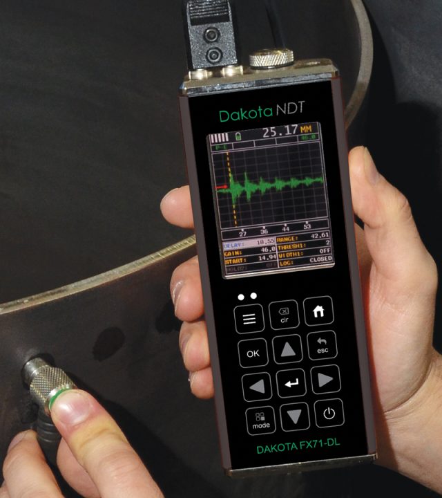 dakota fx71 dl flaw detector measuring blast pot